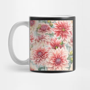 Vintage Pink Dahlias Mug